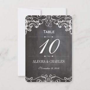 Chalkboard Cute Heart Initials Typography RSVP Invitation