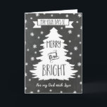 Chalkboard Dad Merry Christmas Card<br><div class="desc">Merry Christmas greeting card for your dad with rustic chalkboard pattern,  christmas tree and snowflakes. Wish your father well this holiday season with this stylish greeting card.</div>
