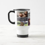 Chalkboard Dad's Photo Collage Christmas Gift Travel Mug<br><div class="desc">This design is based on a travel mug I created years ago for my husband when we had our first child. I wanted him to bring us with him be reminded of us through this custom gift. Personalize this white travel mug photo collage for your own dad! Easily customize the...</div>