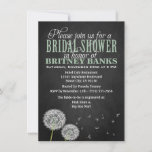 Chalkboard Dandelion Bridal Shower Invitations at Zazzle