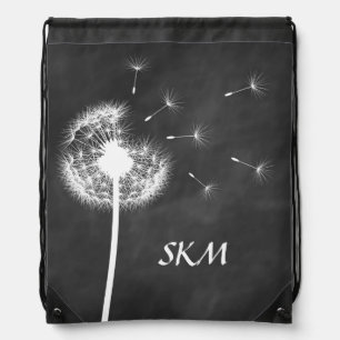 Chalkboard Dandelion Drawstring Backpack