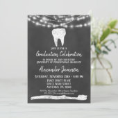 Chalkboard Dental Graduation Party Invitation (Standing Front)