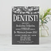 Chalkboard Dentist Graduation Party Invitation (Standing Front)