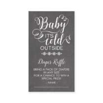 Chalkboard  Diaper Raffle Baby It's Cold Outside Enclosure Card