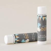 Chalkboard Dinosaur Boy Baby Shower Favors Lip Balm