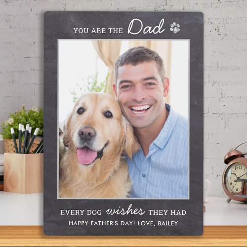 Chalkboard DOG DAD Personalized Pet Photo  Plaque