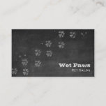 Chalkboard Dog Grooming Services Business Card at Zazzle