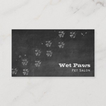 Chalkboard Dog Grooming Services Business Card by artNimages at Zazzle