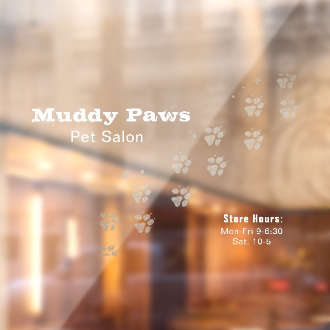 Chalkboard Dog Grooming Services Window Cling (Sheet 2)