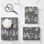 Chalkboard Drawing Christmas Trees Snow Stars Wrapping Paper Sheets<br><div class="desc">Just the right amount of Christmas wrapping paper for one or two gifts. This year you can coordinate your Christmas gifts for family, close friends, or acquaintances. This artist-designed Christmas pattern is perfect to use for a Christmas party at home, but can also be used for a school or corporate...</div>