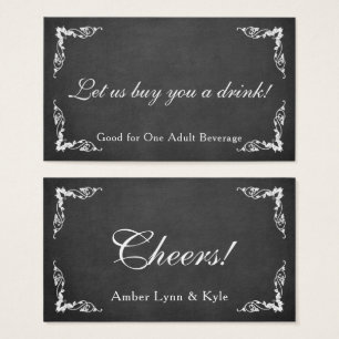 Chalkboard, Editable Text & Script, Drink Tickets