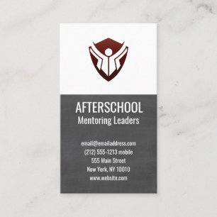 Chalkboard Education Logo Business Card