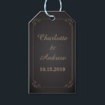 Chalkboard Elegant Frame Wedding Gift Tag<br><div class="desc">Simple yet elegant, these wedding gift tags feature a gold color frame on a chalkboard background. These tags can be personalized for your special occasion and would make the perfect item for your wedding, bridal shower, engagement party, birthday party and many more special occasions. Add your custom wording to this...</div>