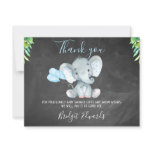 Chalkboard Elephant Baby Shower Thank You Card Chalkboard Elephant Baby Shower Thank You Card