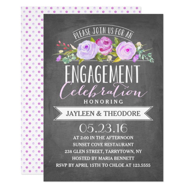 Chalkboard Engagement | Engagement Party Invitation
