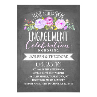 Chalkboard Engagement | Engagement Party Card