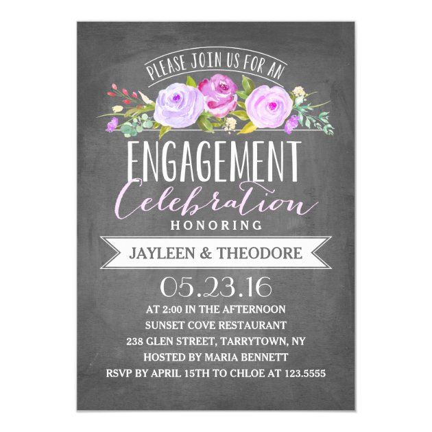 Chalkboard Engagement | Engagement Party Invitation
