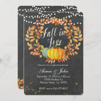 Chalkboard fall invitation