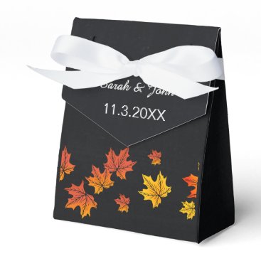 Chalkboard fall wedding favor box