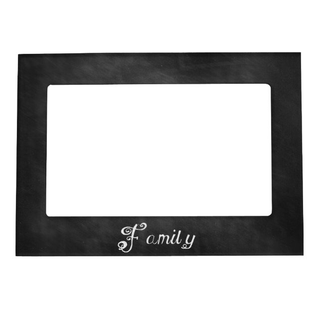 Chalkboard Family Keepsake Magnetic Photo Frame (Front)