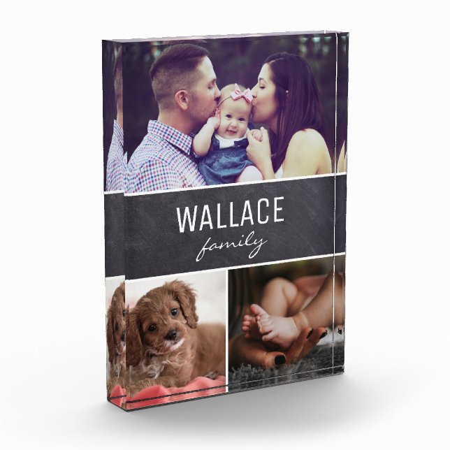 Chalkboard Family photo collage Vertical (Left)