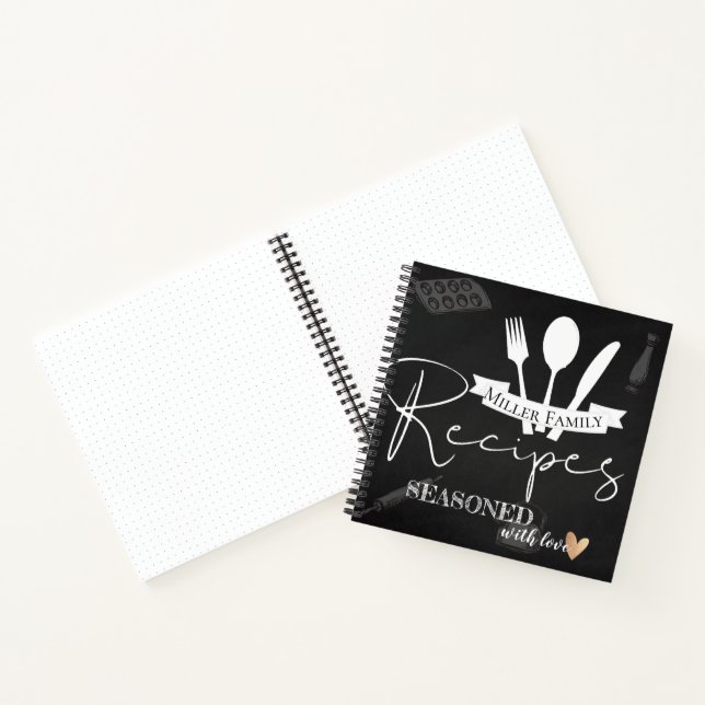 Chalkboard | Family Recipe Collection Spiral Notebook (Inside)
