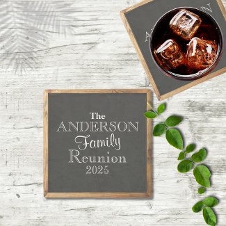 Chalkboard Family Reunion Typography Favor