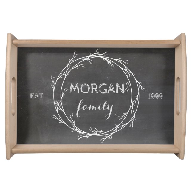 Chalkboard family serving tray (Front)