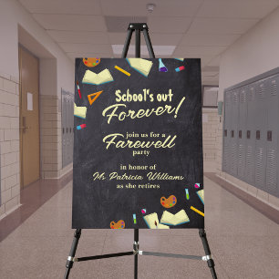 Chalkboard Farewell Retired Teacher Party Foam Board