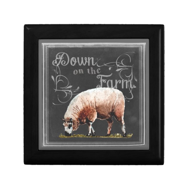 Chalkboard Farm | Down on the Farm Sheep Gift Box (Front)