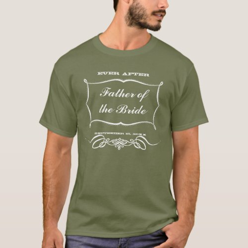 Chalkboard Father of the Bride Wedding T_Shirts