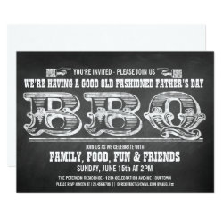 Chalkboard Father's Day Barbeque Invitations