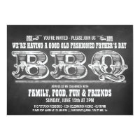 Chalkboard Father's Day Barbeque Invitations