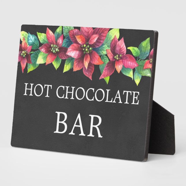 Chalkboard (faux)  Hot Chocolate sign Tabletop  Plaque (Side)