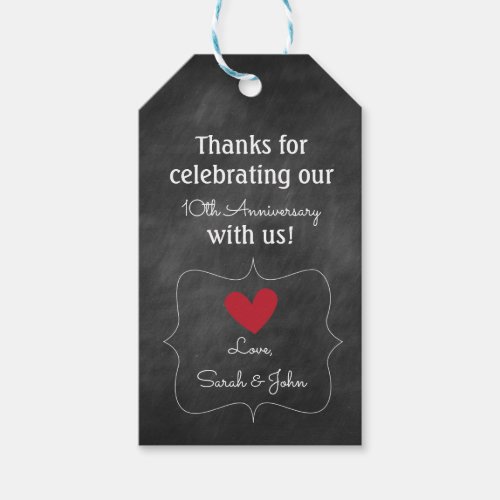Chalkboard Favor or Gift Tag  Anniversary Party