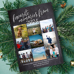 Chalkboard Favorite Memories Yearly Photo Collage Holiday Card<br><div class="desc">The Favorite Memories Photo Collage Holiday Card is the perfect way to celebrate your year in review with a stylish, personalized touch. This holiday card features a chalkboard background and photo template for 10 photos, showcasing a photo grid of 9 images on the front to highlight your family’s best moments,...</div>