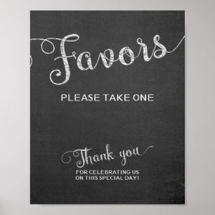 Chalkboard Favors Wedding Sign Please Take One