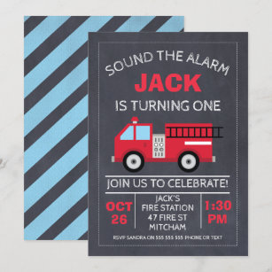 Fire Station Invitations Zazzle