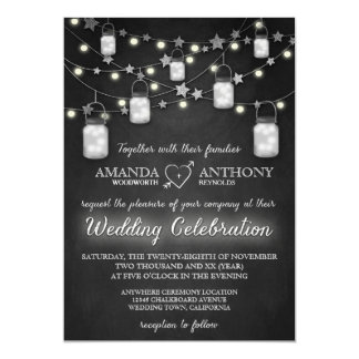 Read More Le Lights Mason Jars Rustic Wedding Invitation Firefly Mason Jar Bridal Shower Invitations