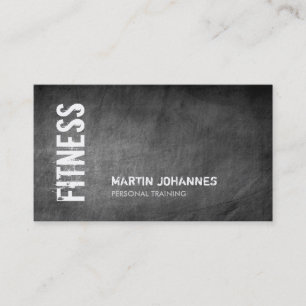 Chalkboard Fitness Personal Trainer Business Card