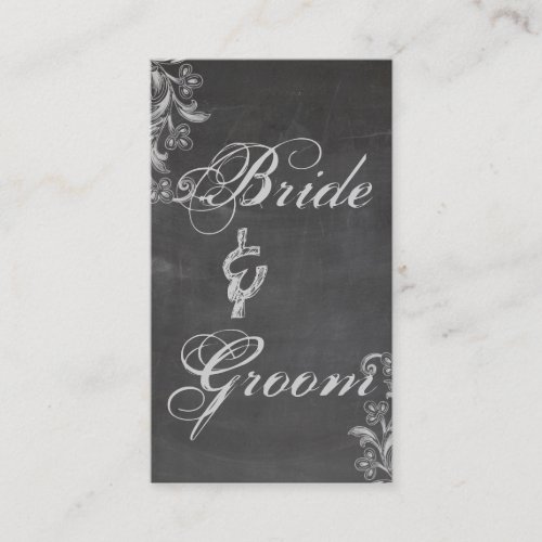 Chalkboard Floral Bridal Registry Card Business Card Templates