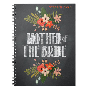 Chalkboard Floral Mother of the Bride Notebook