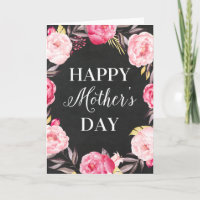 Chalkboard Floral | Mother's Day Greeting Card