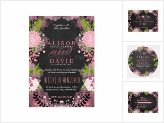 Chalkboard floral wedding Collection