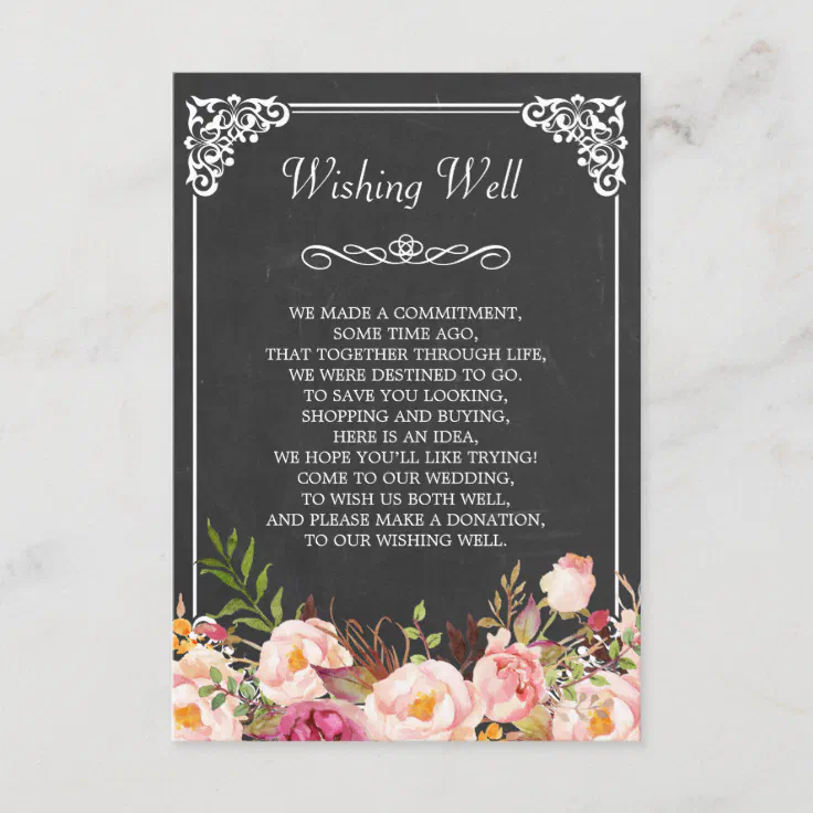 Burlap & Lace Effect Wishing Well Message Personalised Wedding Sign 