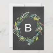 Chalkboard Foliage Wedding Brunch Invitation (Back)