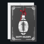 chalkboard football player Christmas Cards<br><div class="desc">chalkboard football ornament Holiday Greeting Cards by interest. Professional holiday cards are industry specific holiday greetings cards. These occupation specific holiday cards will add a touch of uniqueness to your Holiday greetings</div>