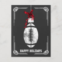 chalkboard football player Christmas Cards