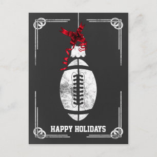 chalkboard football player Christmas Cards