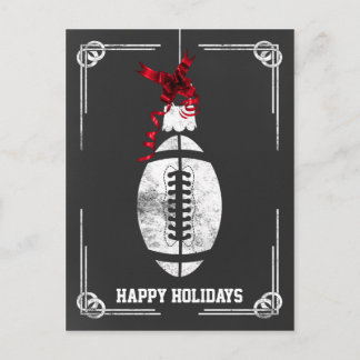 chalkboard football player Christmas Cards